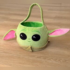 Star Wars Mandalorian Grogu Easter Halloween Plush Basket Baby Yoda Tote Green
